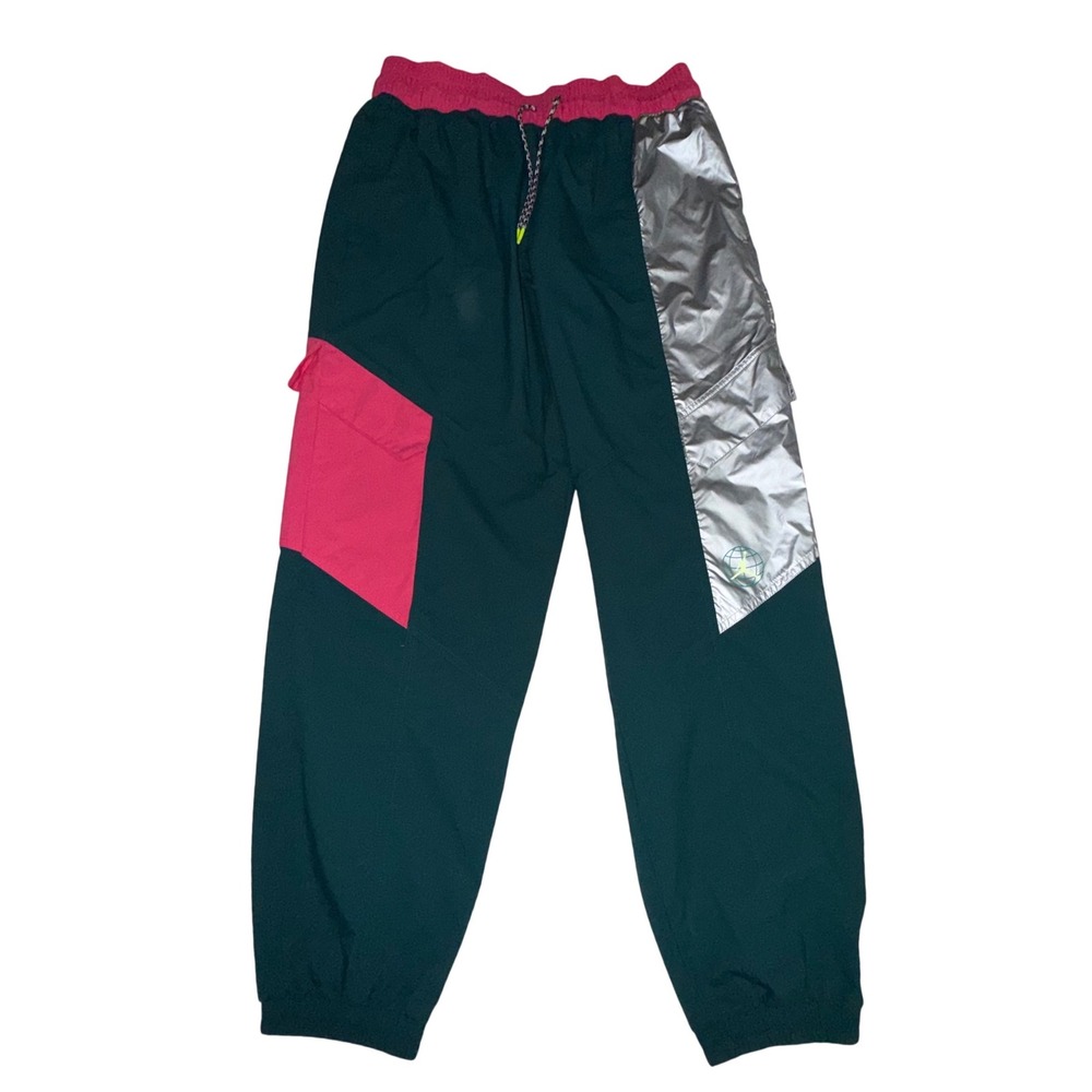 Air Jordan Winter Utility Pant Women L Standard‎ Fit Logo Teal Pink New Gorpcore